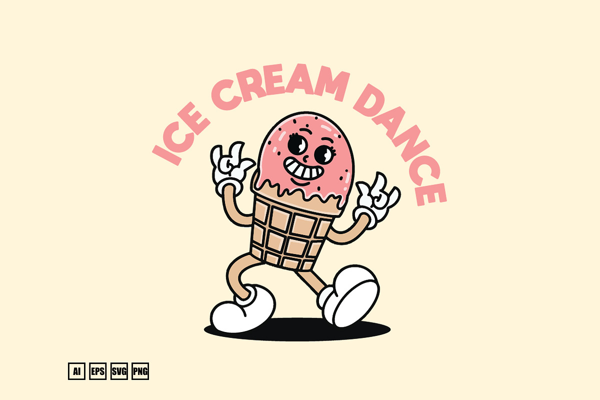 Happy Ice Cream Mascot, an Illustration by kalehstudio (Photo 5 of 5)