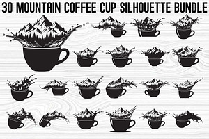 Mountain Coffee Cup Bundle, an Object Illustration by yasushie