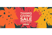 Thanksgiving Sale Graphics Set, a Seasonal Illustration by Finevector (Thumbnail 1 of 6)