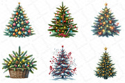 Christmas Lights Tree Clipart, an Illustration by DreamPrint404 (Thumbnail 2 of 4)