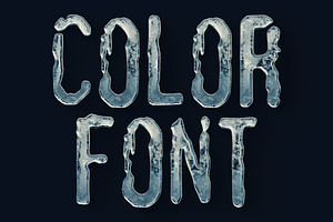 ICE - Color SVG Font, a Font by Deeezy