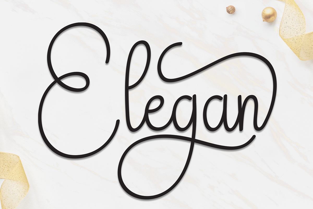 Elegan | Script Font, a Handwritten Font by Scratchones (Photo 1 of 9)