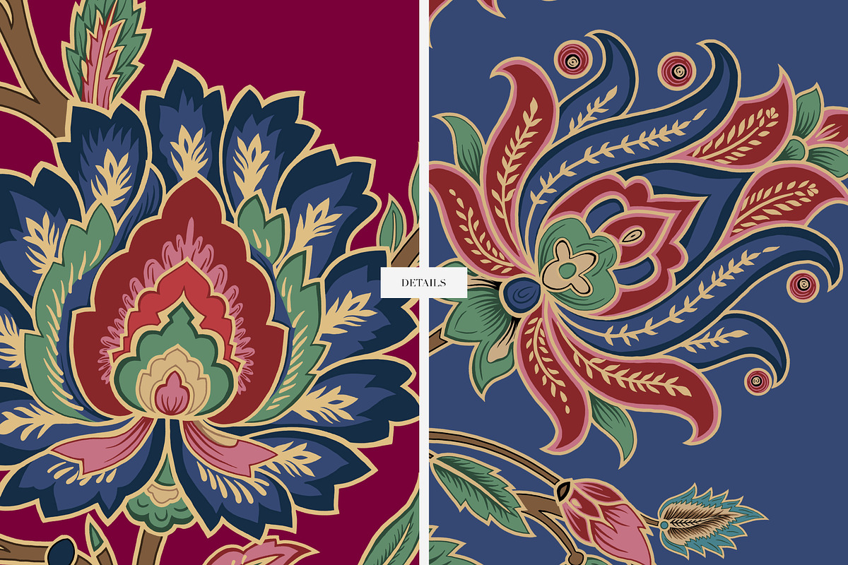 Jacobean Bloom Prints & Motifs, a Pattern Graphic by LEAFure (Photo 5 of 10)