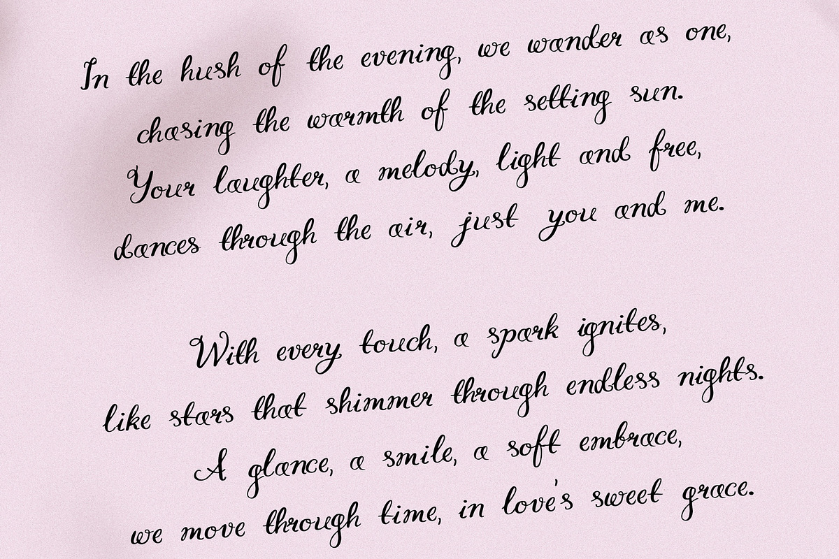 Whimsy Amore Handdrawn Ligatures, a Handwritten Font by SunnyAfternoons (Photo 11 of 12)