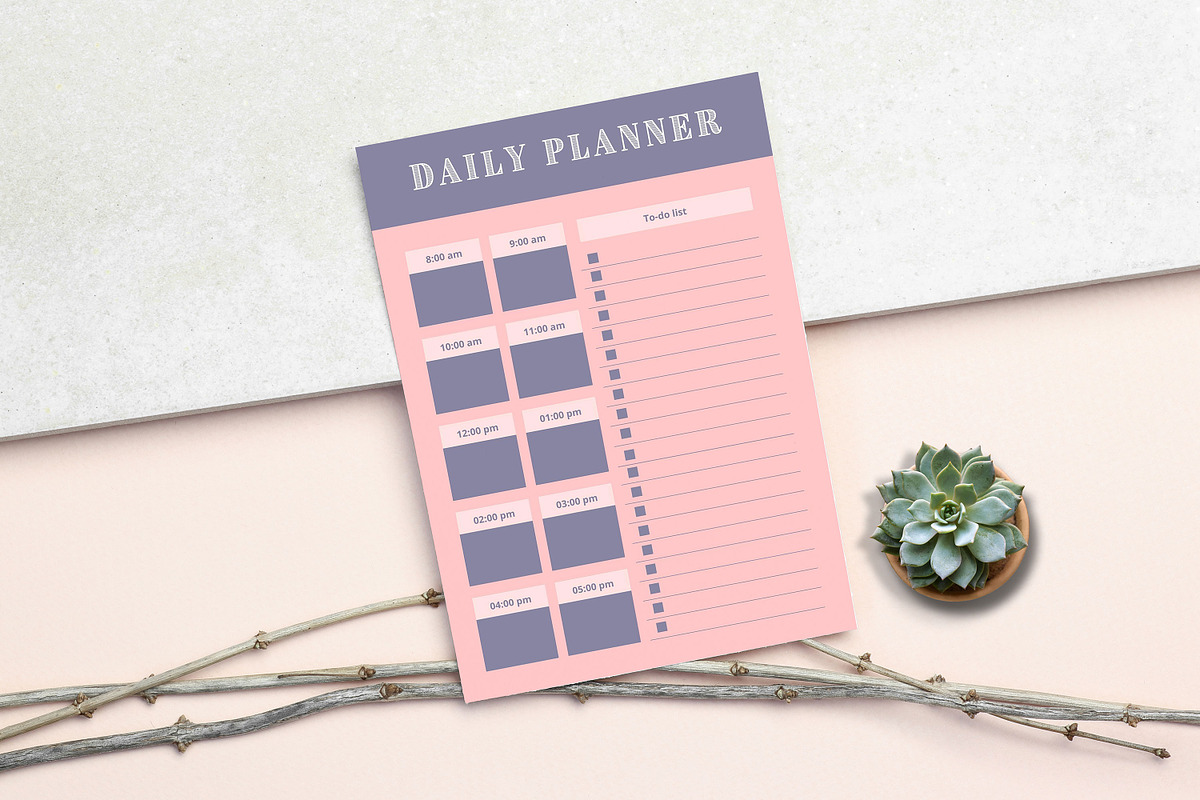Canva Daily Weekly Monthly Planner, a Stationery Template by Ultimate Template Shop (Photo 3 of 5)