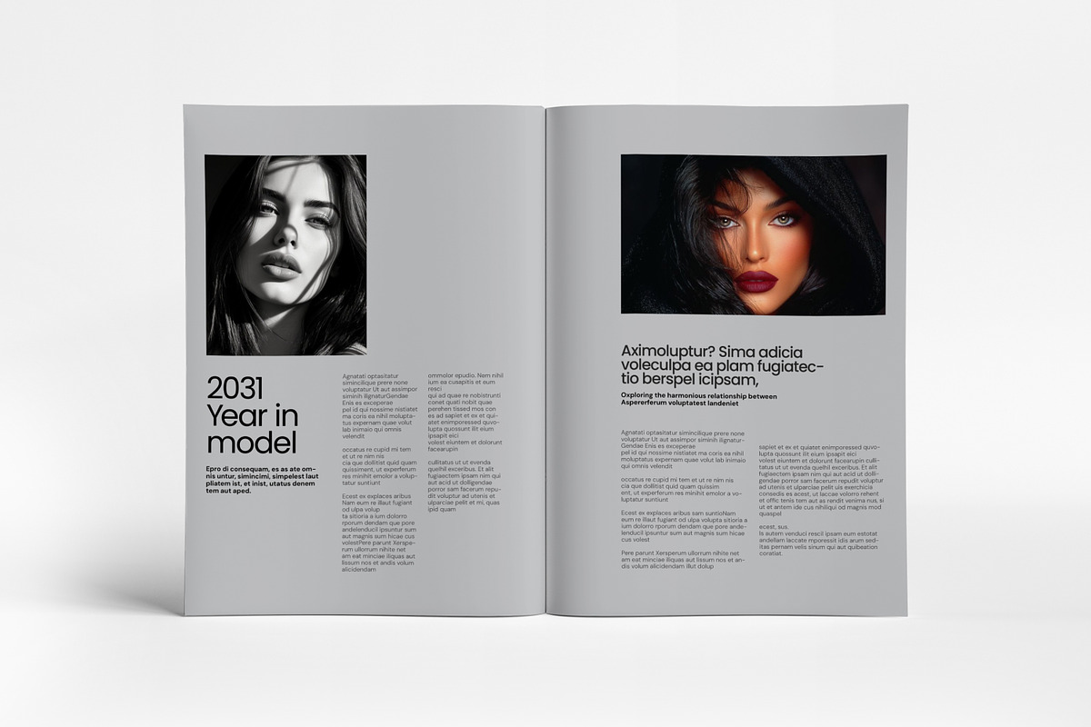 Minimal Portfolio Magazine I Canva, a Brochure Template by PixWork (Photo 7 of 11)