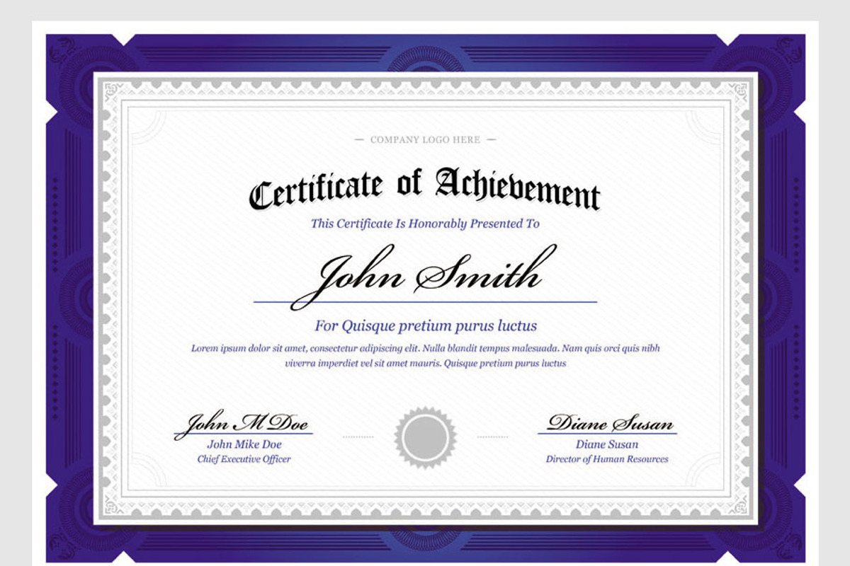Modern Classy Diploma Certificate, a Stationery Template by bnrcreativelab (Photo 3 of 5)