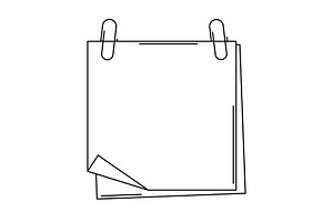 Paper note with paperclip., a Decorative Illustration by incomible