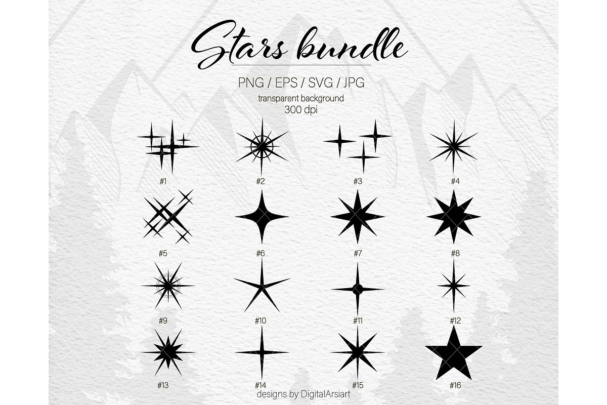Stars galaxy vector sparkles, an Object Illustration by DigitalArsiart (Photo 2 of 2)