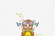6 cute cartoon longhaired Princesses, an Illustration by Azuzlikus (Thumbnail 4 of 4)