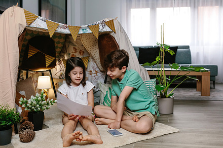 Two Children Containing Child Tablet And Floor preview 3