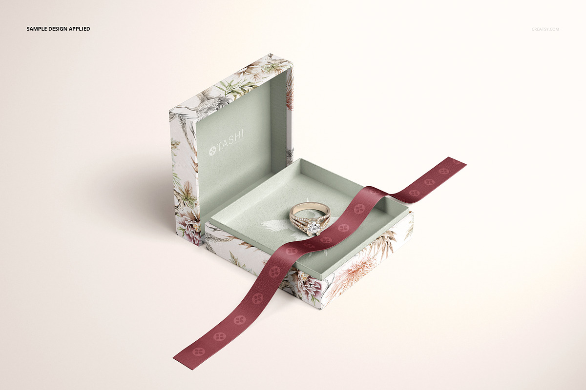 Jewelry Box Mockup Set, a Packaging Mockup by creatsy2 (Photo 7 of 9)