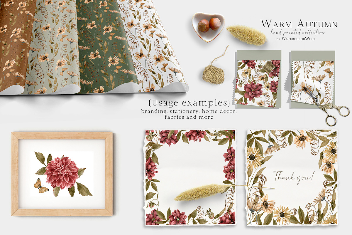 Fall Clipart Dahlia Flowers, an Illustration by WatercolorWind (Photo 3 of 11)