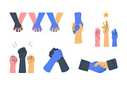 Diverse hands holding together set, a Person Illustration by Good Studio (Thumbnail 3 of 11)