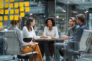 Diverse team brainstorming ideas mod, a Photo by Pixeness Studio