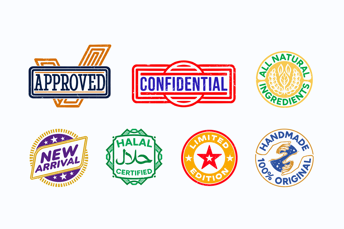 Certified Label Stamps, an Object Graphic by Deemak Daksina (Photo 1 of 3)