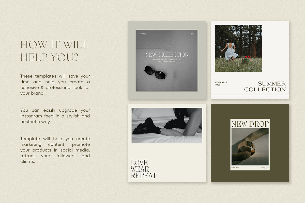 CANVA Editorial Instagram Templates, a Social Media Template by Oksafox (Photo 4 of 16)