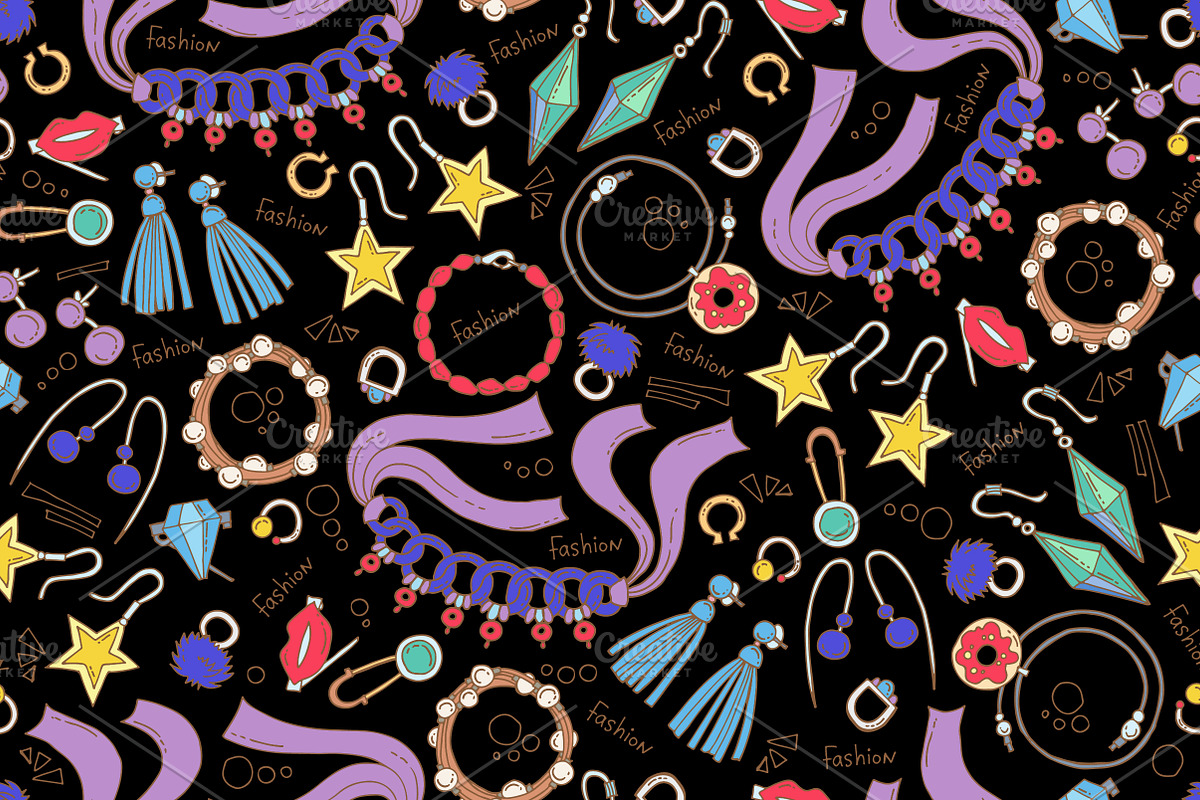 Pattern on the theme of jewelry, a Pattern Graphic by Olga Chuklay (Photo 2 of 4)