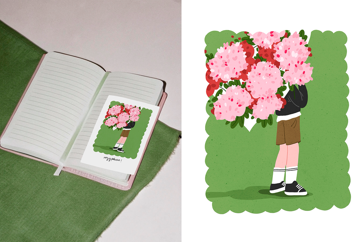 Aesthetic Birthday Cards ENG/GER, a Decorative Illustration by Schumacher Shop (Photo 5 of 18)