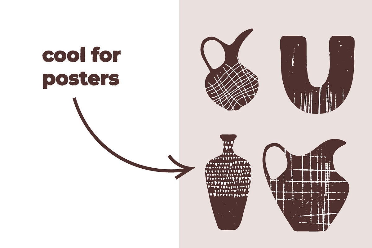 POTTERY SHAPES (47 elements), an Object Illustration by Bonfloret Studio (Photo 7 of 10)