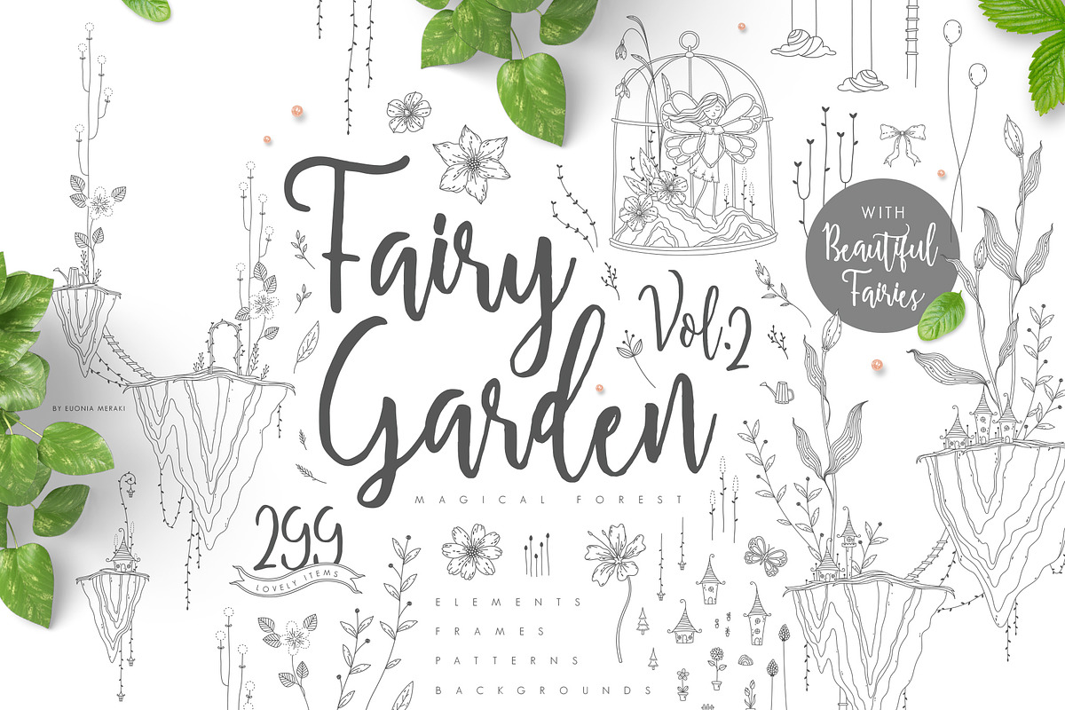 Fairy Garden 2 - Spring Illustration, an Illustration by Euonia Meraki (Photo 1 of 12)