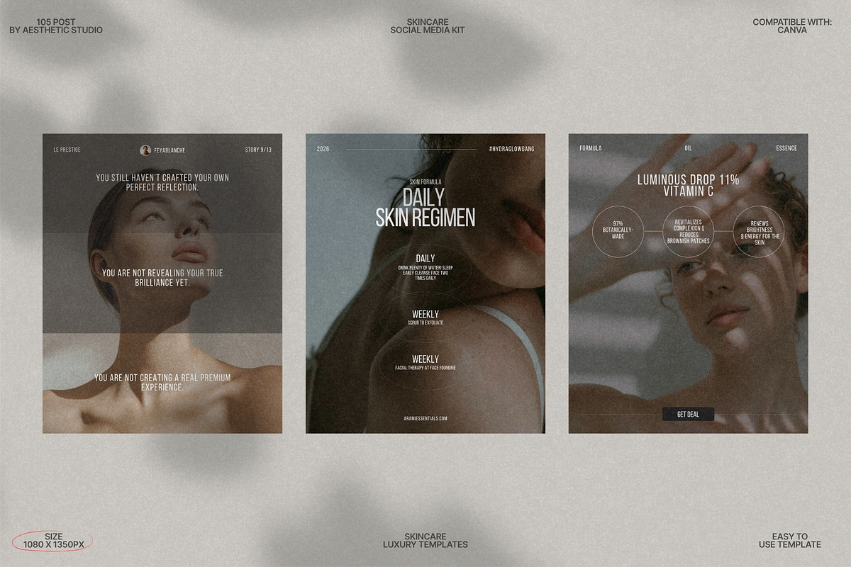 Skincare Posts for Canva Bundle preview 7