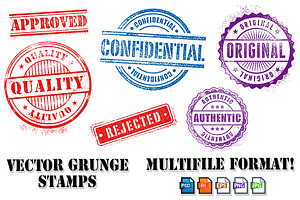 Grunge Commercial Vector Stamps