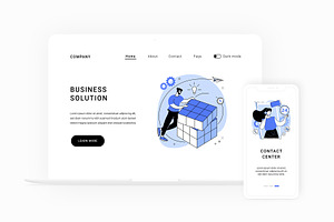 50 Business UI Illustrations