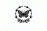 Rose Butterfly Wreath Silhouette —, an Illustration by Amazin_art (Thumbnail 7 of 25)