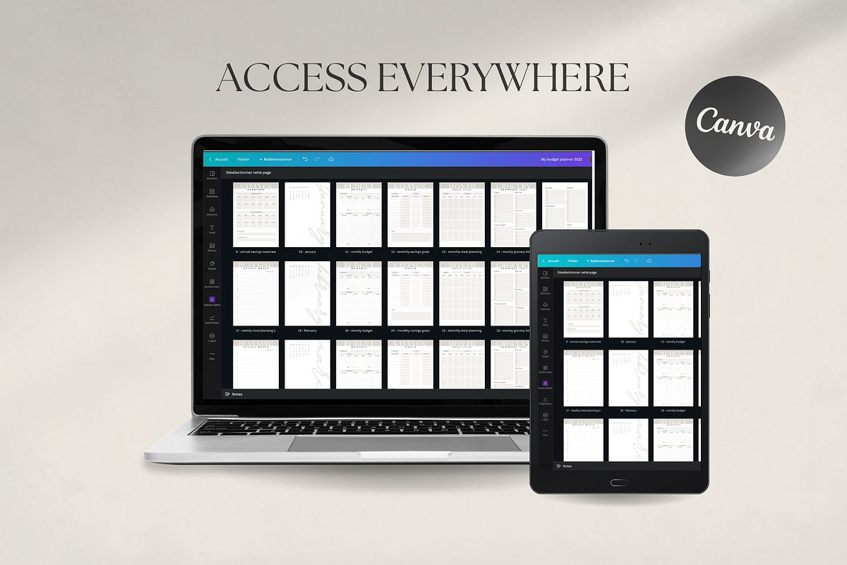 Yearly Printable Planner CANVA, a Magazine Template by Marketello Studio (Photo 6 of 8)