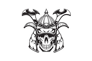 Samurai Warrior Skull Tattoo