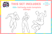 Procreate Male Anatomy Body Stamps, a Brush Add-On by Cozy Brushery (Thumbnail 3 of 4)