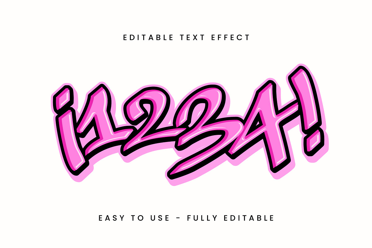 Pink Graffiti Text Effect preview 2