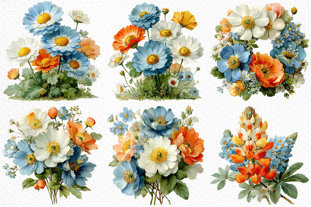 Watercolor Spring Wildflowers Png, an Illustration by Craft Nest (Photo 4 of 11)