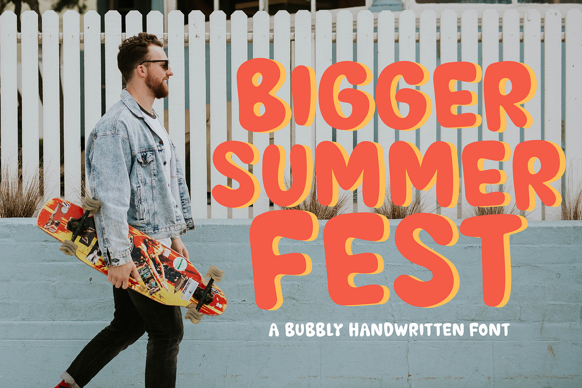 Bigger Summer Fest Bubbly Font, a Sans Serif Font by Storytype Studio (Photo 1 of 20)