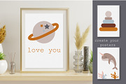 Boho sea clipart for baby shower, an Animal Illustration by SleptArt (Thumbnail 4 of 4)