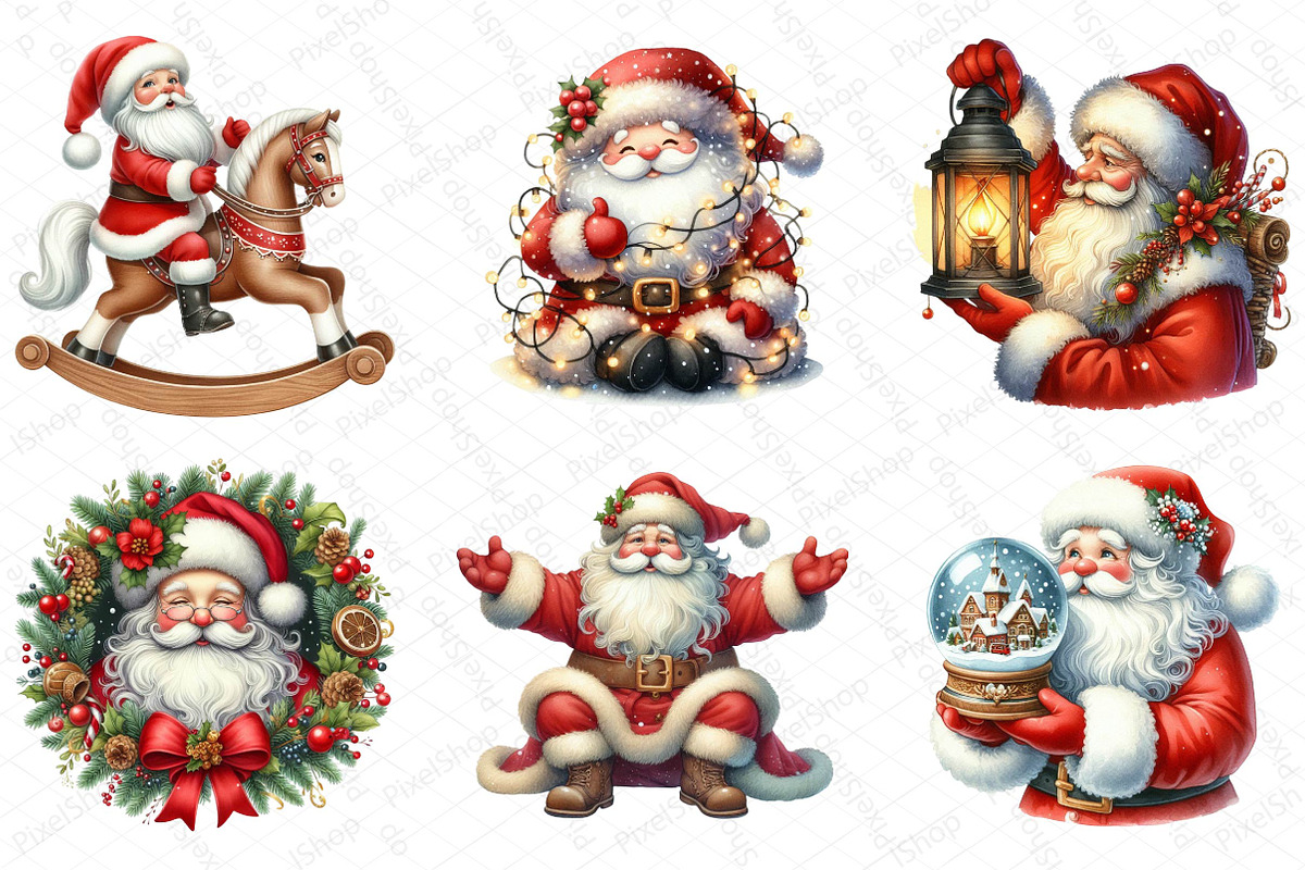 Christmas Santa Claus Watercolor, an Illustration by DreamPrint404 (Photo 4 of 4)