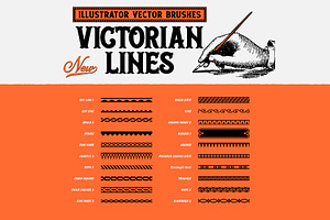 Victorian Lines Vector Brush Kit