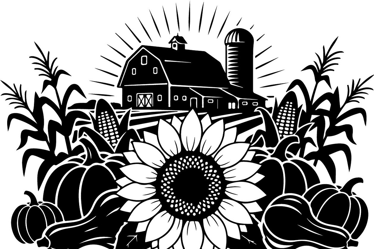 Thanksgiving Harvest Silhouette, an Illustration by Creativeshirt (Photo 51 of 51)