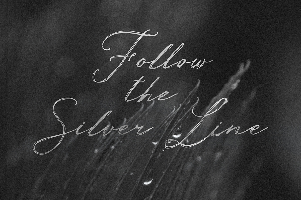 Silver Thread Textured Script Font, a Script Font by AnMark (Photo 10 of 10)