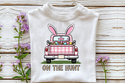 On the Hunt Retro Happy Easter Truck, an Illustration by Libby Wishes (Thumbnail 2 of 3)
