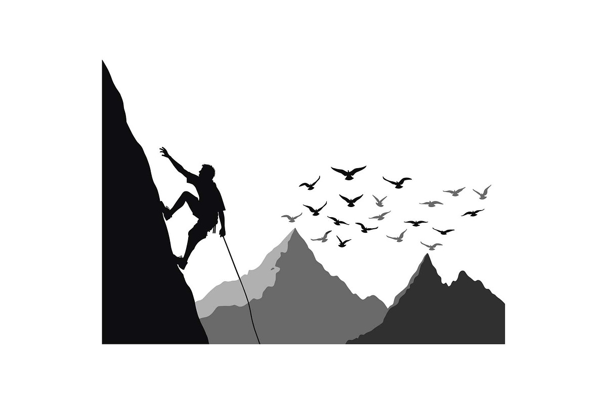 Rock Climbing Silhouette Bundle, an Object Graphic by Designs_River (Photo 13 of 16)