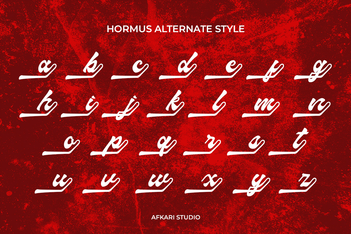 Hormuz - Bold Script Streetwear Font, a Handwritten Font by Afkari Studio (Photo 3 of 10)