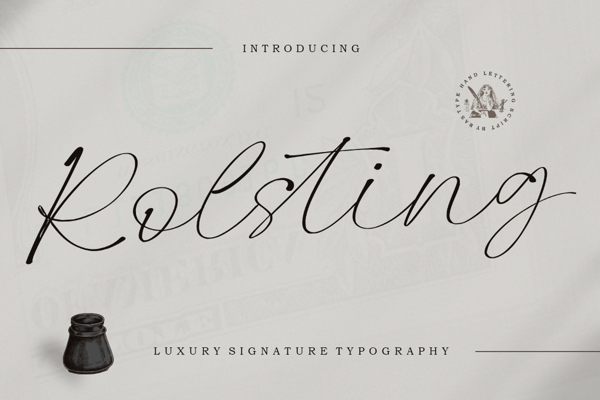 Rolsting Script, a Script Font by Rastype (Photo 1 of 11)