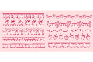 Vintage coquette lace dividers set