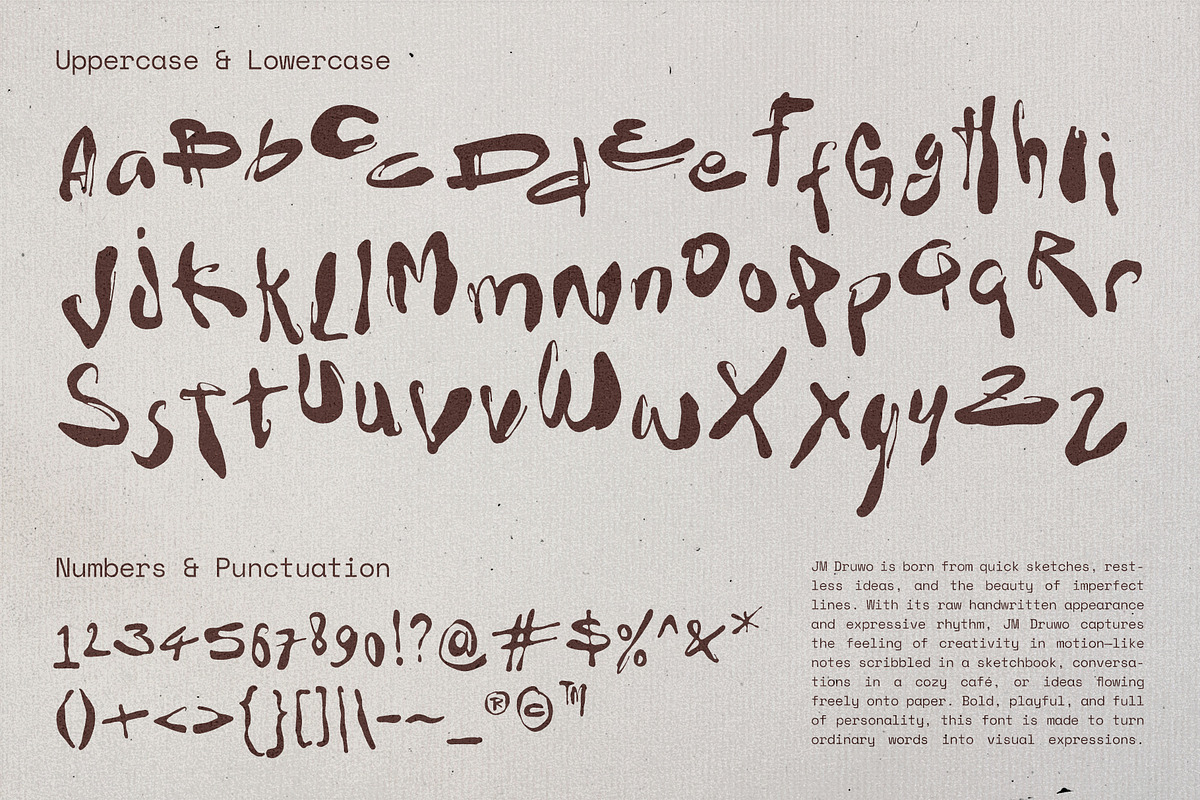 JM Druwo Font, a Handwritten Font by Japa Mantra (Photo 11 of 11)