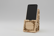Floral Mobile Phone Holder Laser Cut, an Object Graphic by Amazin_art (Thumbnail 4 of 5)