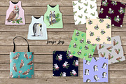 Watercolor animal cliparts,patterns., an Animal Illustration by yulia.sukhanova (Thumbnail 4 of 5)