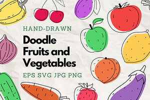 Hand-drawn Fruits & Vegetables