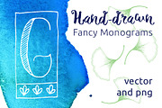 Decorative Monogram Vectors, a Decorative Illustration by MyNatureGraphics (Thumbnail 1 of 3)